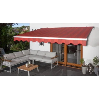 Wismar Gelenkarmmarkise Silber M. Kurbelbed. 300 X 200 Cm Stoff Bordeaux 6 Wismar Gelenkarmmarkise Silber M. Kurbelbed. 300 X 200 Cm Stoff Bordeaux – Bild 4