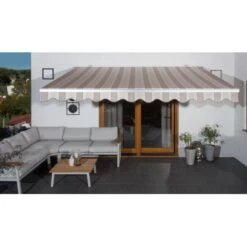 Wismar Gelenkarmmarkise Silber M. Kurbelbed. 300 X 250 Cm Stoff Hellgrau-Beige -Doppler Verkäufe 2024 909869 2354 3