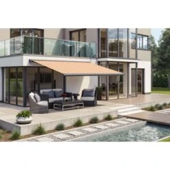 Wismar Kassettenmarkise Anthrazit Mit E-Motor 450 X 150 Cm Stoff Beige-Rot -Doppler Verkäufe 2024 915209 2354 3