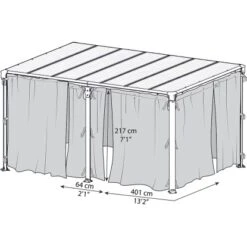 Palram - CanopiaInsektenschutznetz Für Milano 3.1 X 4.3/ Martinque 3.6 X 4.9 P -Doppler Verkäufe 2024 9437600 2