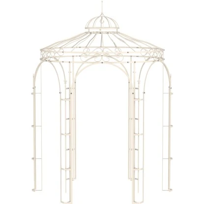 Eleo Pavillon Siena 265 Cm X Ø 210 Cm Pulverbeschichtet Weiß 3 Eleo Pavillon Siena 265 Cm X Ø 210 Cm Pulverbeschichtet Weiß