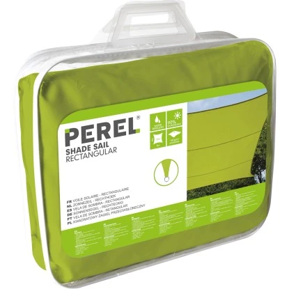 Perel Sonnensegel Rechteckig 4 X 3 M Lime Grün 4 Perel Sonnensegel Rechteckig 4 X 3 M Lime Grün – Bild 2