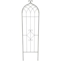 Rank-Spalier Bogen Ornament 180 Cm X 48 Cm X 1 Cm Dunkelgrau