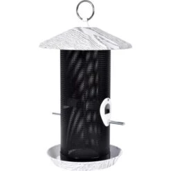 Dobar Metall-Futterspender "Fold" Weiß/Schwarz