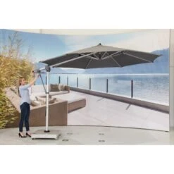 Doppler Marktschirm Expert Ø 350 Cm Hellgrau Mit Kurbelmechanik -Doppler Verkäufe 2024 elschirm expert 350 grau 8