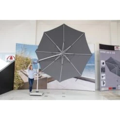 Doppler Marktschirm Expert Ø 350 Cm Hellgrau Mit Kurbelmechanik -Doppler Verkäufe 2024 elschirm expert 350 grau 9