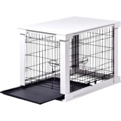 Hundebox Indoor Mit Tischoberfläche 83 X 55 X 59 Cm Weiß -Doppler Verkäufe 2024 hundekaefighundezwinger 04