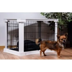 Hundebox Indoor Mit Tischoberfläche 83 X 55 X 59 Cm Weiß -Doppler Verkäufe 2024 hundekaefighundezwinger 06