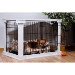 Hundebox Indoor Mit Tischoberfläche 83 X 55 X 59 Cm Weiß -Doppler Verkäufe 2024 hundekaefighundezwinger 09