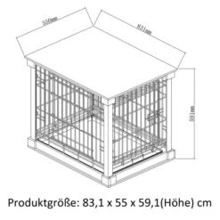 Hundebox Indoor Mit Tischoberfläche 83 X 55 X 59 Cm Weiß -Doppler Verkäufe 2024 hundekaefighundezwinger 11