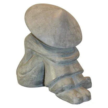 Gartenfigur Miss Saigon Sitzend 25 Cm Grau-Weiß 3 Gartenfigur Miss Saigon Sitzend 25 Cm Grau-Weiß