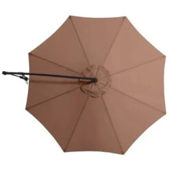 Ampelschirm Alvarado Ø 300 Cm Mokka Mit Kurbel -Doppler Verkäufe 2024 pelschirm Alvarado Rund 10 1