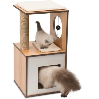 Vesper Kratzbaum Box Small 39 Cm X 19,5 Cm X 44,5 Cm Walnuss 4 Vesper Kratzbaum Box Small 39 Cm X 19,5 Cm X 44,5 Cm Walnuss – Bild 2