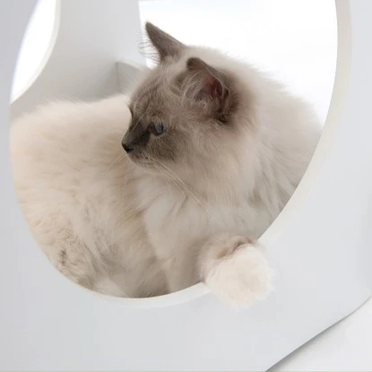 Vesper Condo 3-stöckiger Retro-Lounge-Turm Weiß 6 Vesper Condo 3-stöckiger Retro-Lounge-Turm Weiß – Bild 4