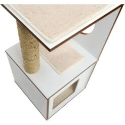 Vesper Kratzbaum Box Small 39 Cm X 19,5 Cm X 44,5 Cm Weiß -Doppler Verkäufe 2024 vp vbox small white detail